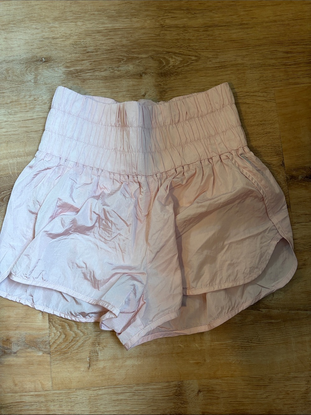 FP Movement by Free People Light Pink High-Waist Layered Athletic Shorts